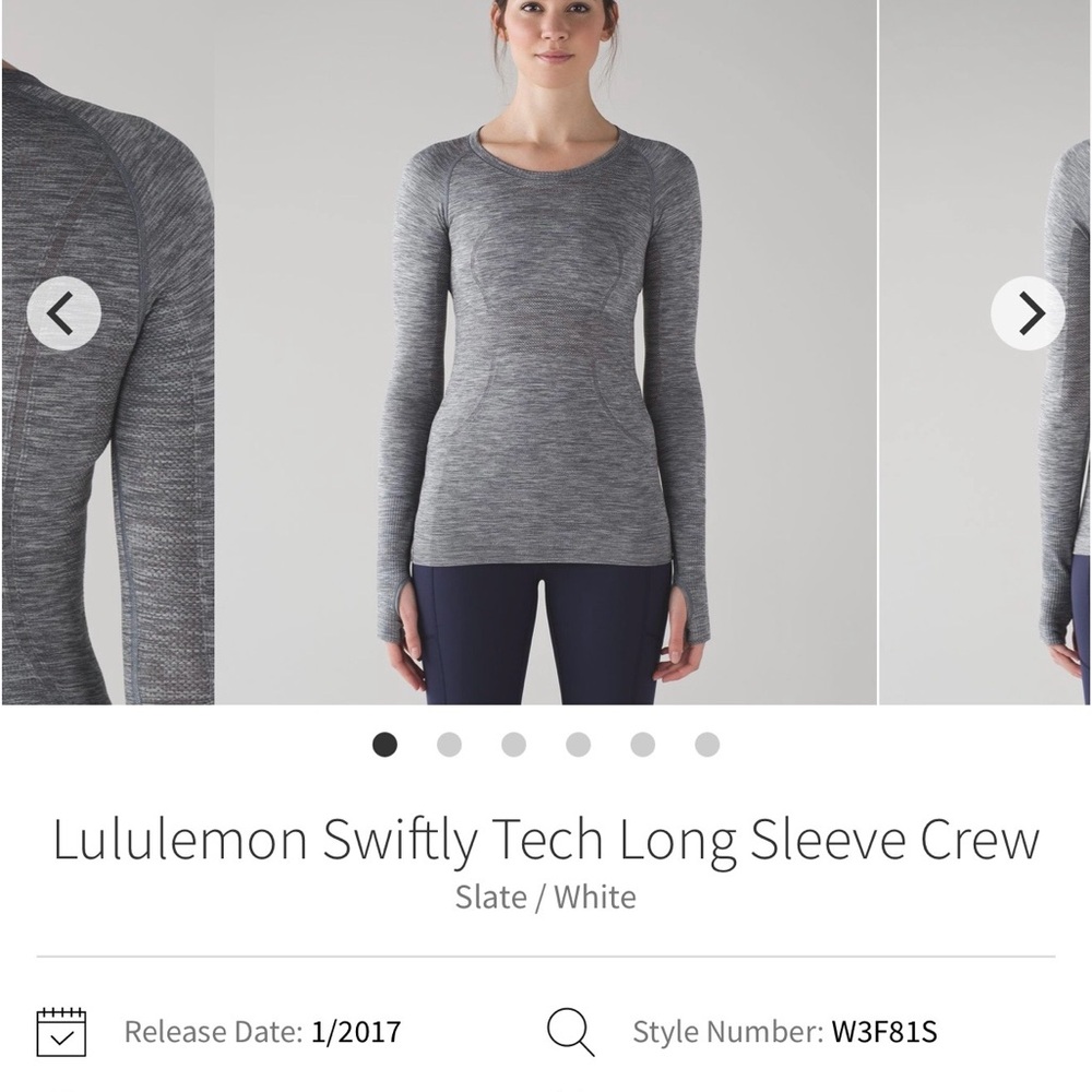 Lululemon swiftly Gray Long Sleeve Crew